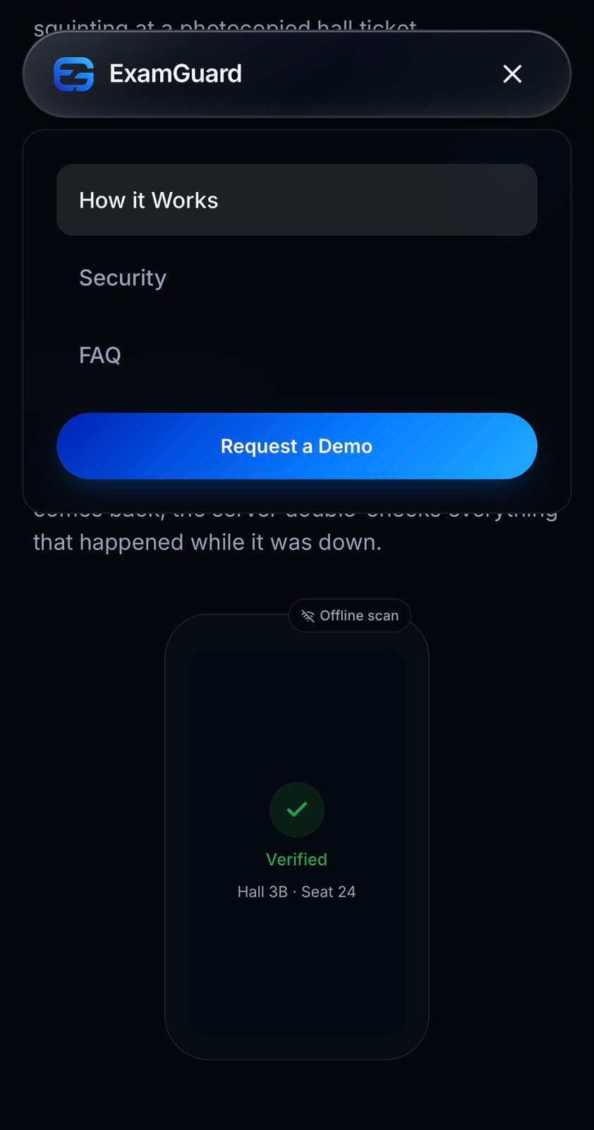 ExamGuard mobile screen 2